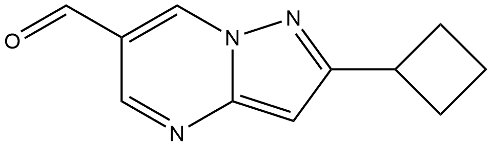 2-cyclobutylpyrazolo[1,5-a]pyrimidine-6-carbaldehyde Structure