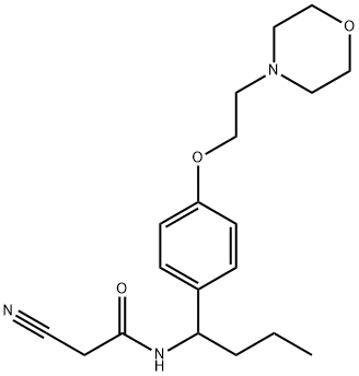 Acetamide, 2-cyano-N-[1-[4-[2-(4-morpholinyl)ethoxy]phenyl]butyl]- Structure