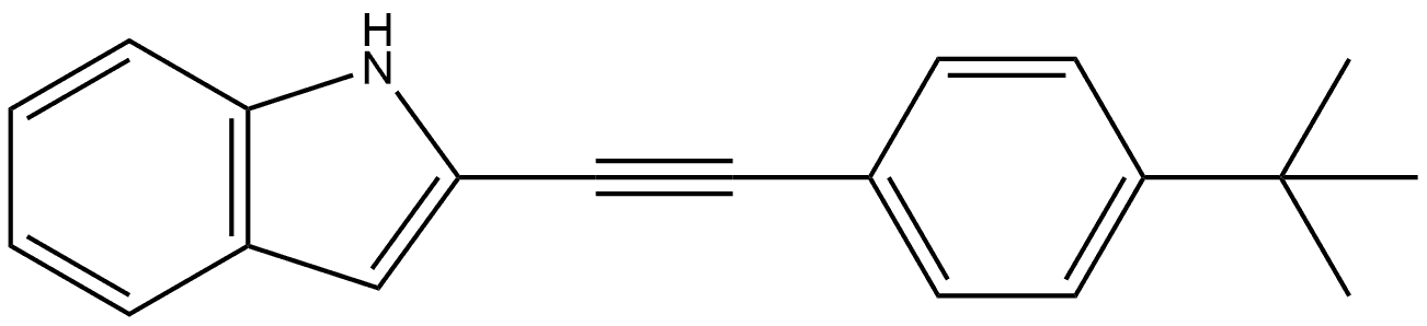 2-[2-[4-(1,1-Dimethylethyl)phenyl]ethynyl]-1H-indole 구조식 이미지