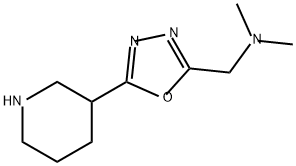 1,3,4-Oxadiazole-2-methanamine, N,N-dimethyl-5-(3-piperidinyl)- Structure