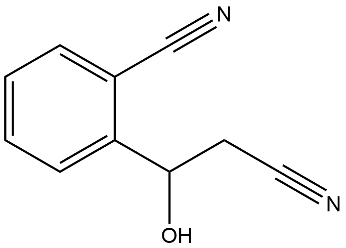 2-Cyano-β-hydroxybenzenepropanenitrile Structure