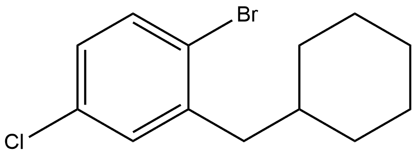 1-Bromo-4-chloro-2-(cyclohexylmethyl)benzene Structure