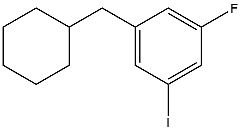 1-(Cyclohexylmethyl)-3-fluoro-5-iodobenzene Structure