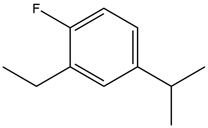 2-ethyl-1-fluoro-4-isopropylbenzene Structure