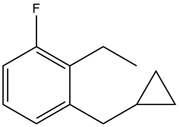 1-(Cyclopropylmethyl)-2-ethyl-3-fluorobenzene Structure