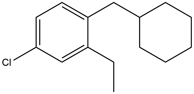 4-Chloro-1-(cyclohexylmethyl)-2-ethylbenzene 구조식 이미지