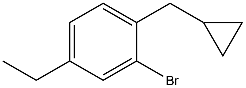 2-bromo-1-(cyclopropylmethyl)-4-ethylbenzene Structure