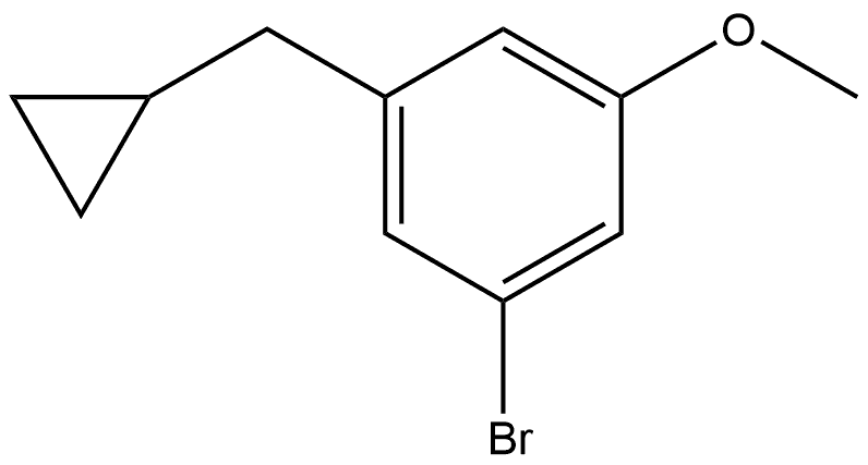 1-Bromo-3-(cyclopropylmethyl)-5-methoxybenzene Structure