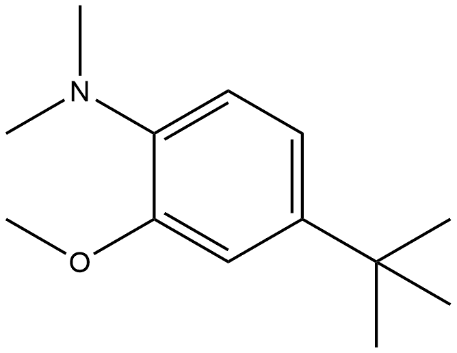 4-(1,1-Dimethylethyl)-2-methoxy-N,N-dimethylbenzenamine Structure