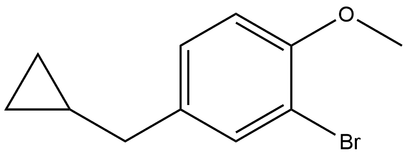 2-Bromo-4-(cyclopropylmethyl)-1-methoxybenzene Structure