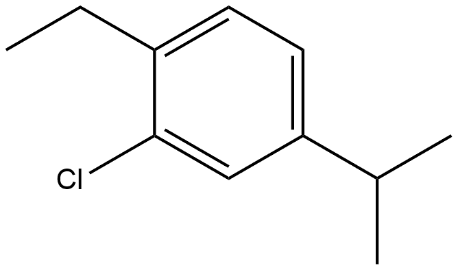 2-Chloro-1-ethyl-4-(1-methylethyl)benzene Structure