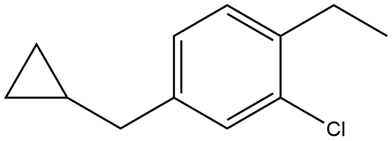 2-Chloro-4-(cyclopropylmethyl)-1-ethylbenzene Structure