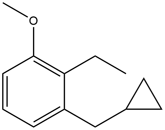 1-(Cyclopropylmethyl)-2-ethyl-3-methoxybenzene Structure