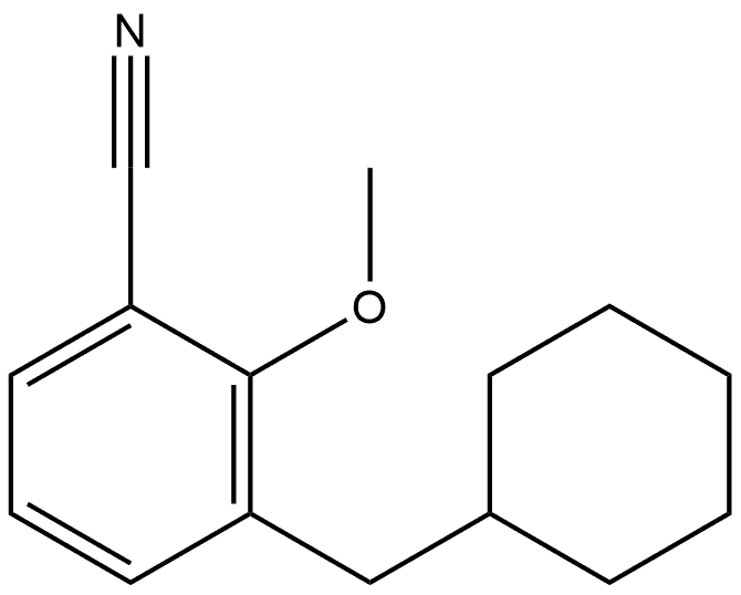 3-(Cyclohexylmethyl)-2-methoxybenzonitrile Structure