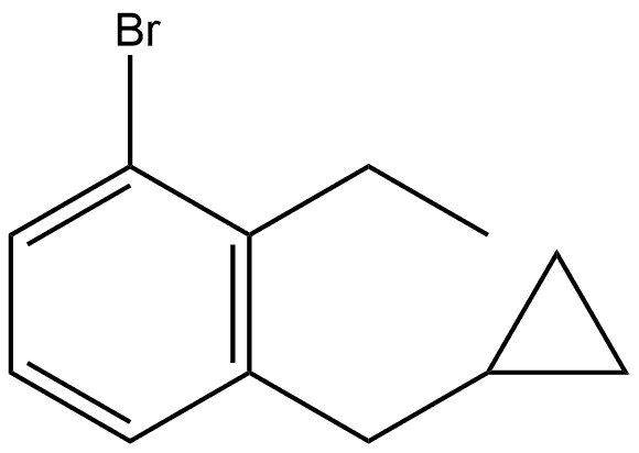 1-Bromo-3-(cyclopropylmethyl)-2-ethylbenzene Structure