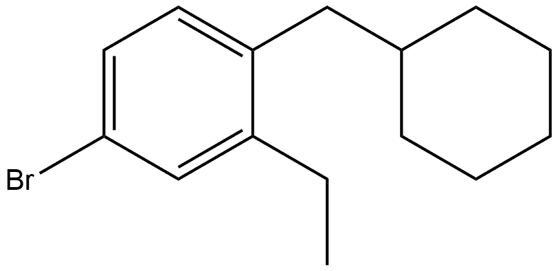 4-Bromo-1-(cyclohexylmethyl)-2-ethylbenzene Structure