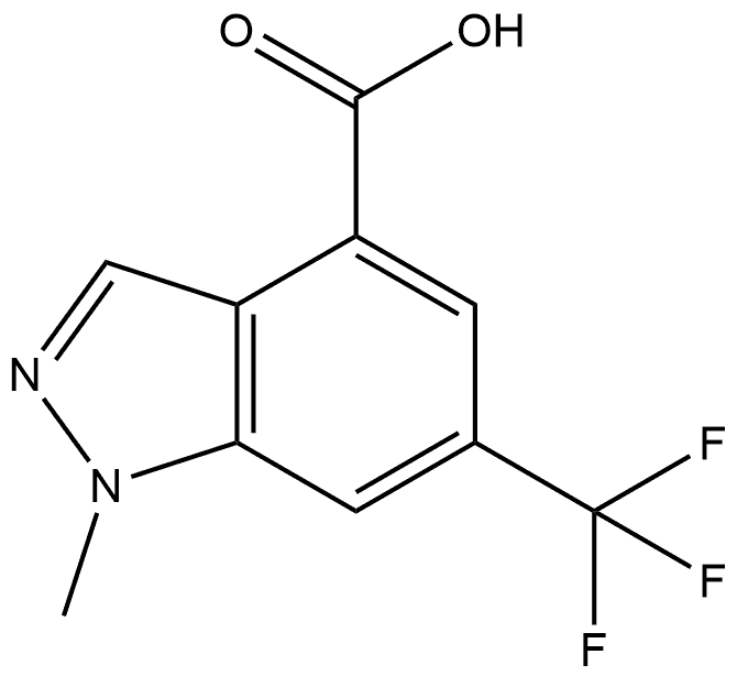 1-Methyl-6-(trifluoromethyl)-1H-indazole-4-carboxylic acid Structure