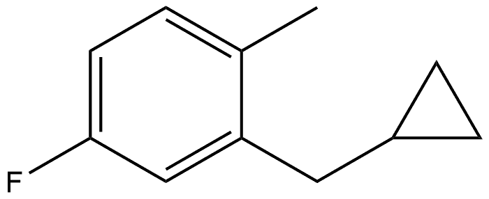 2-(cyclopropylmethyl)-4-fluoro-1-methylbenzene Structure