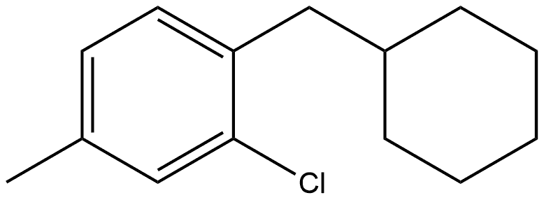 2-Chloro-1-(cyclohexylmethyl)-4-methylbenzene Structure