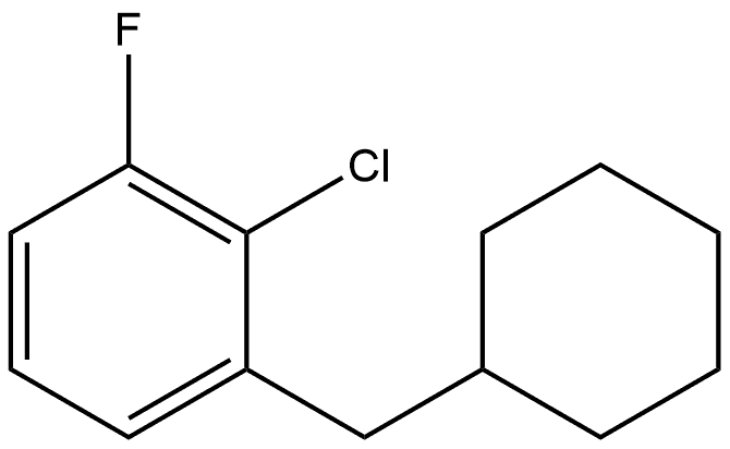 2-Chloro-1-(cyclohexylmethyl)-3-fluorobenzene Structure