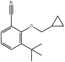 2-(Cyclopropylmethoxy)-3-(tert-butyl)-benzonitrile Structure