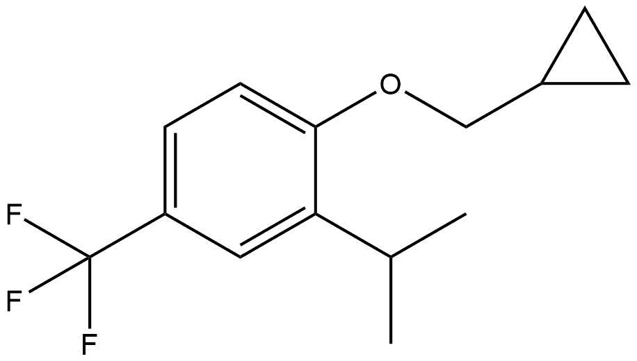 1-(Cyclopropylmethoxy)-2-(1-methylethyl)-4-(trifluoromethyl)benzene 구조식 이미지