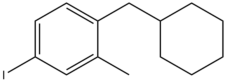 1-(Cyclohexylmethyl)-4-iodo-2-methylbenzene Structure