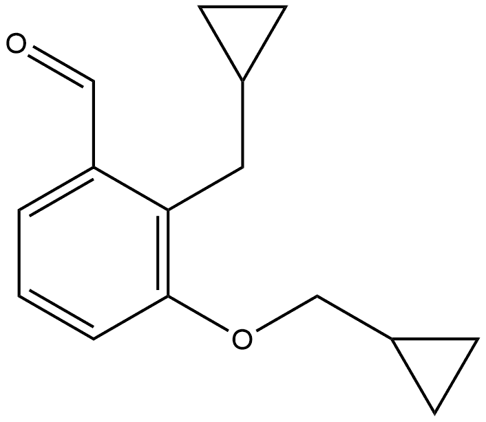 3-(Cyclopropylmethoxy)-2-(cyclopropylmethyl)benzaldehyde Structure