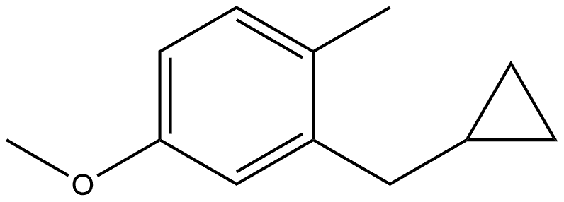 2-(Cyclopropylmethyl)-4-methoxy-1-methylbenzene Structure