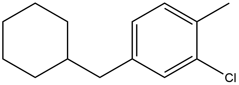 2-Chloro-4-(cyclohexylmethyl)-1-methylbenzene Structure