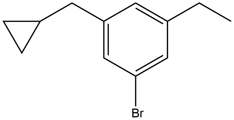 1-Bromo-3-(cyclopropylmethyl)-5-ethylbenzene Structure