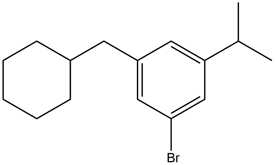 1-Bromo-3-(cyclohexylmethyl)-5-(1-methylethyl)benzene Structure