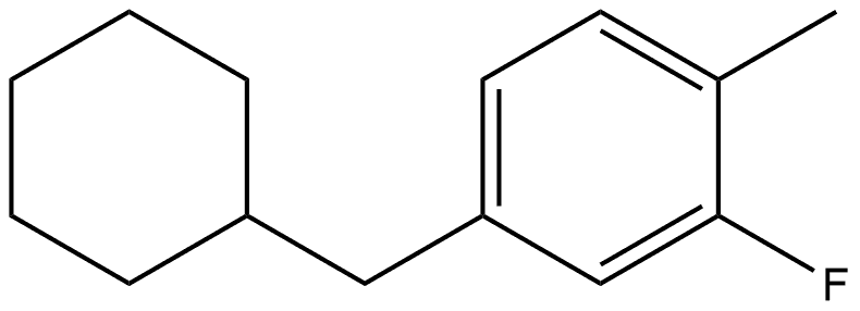 4-(Cyclohexylmethyl)-2-fluoro-1-methylbenzene Structure