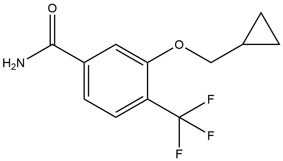 3-(Cyclopropylmethoxy)-4-(trifluoromethyl)benzamide Structure