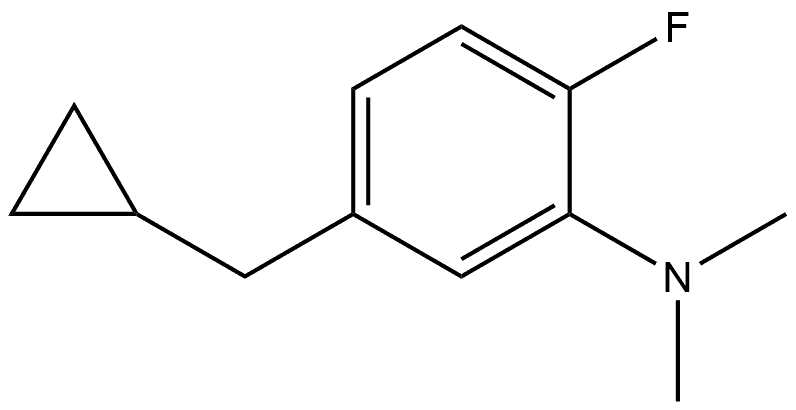 5-(cyclopropylmethyl)-2-fluoro-N,N-dimethylaniline Structure