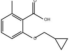 Benzoic acid, 2-(cyclopropylmethoxy)-6-methyl- Structure