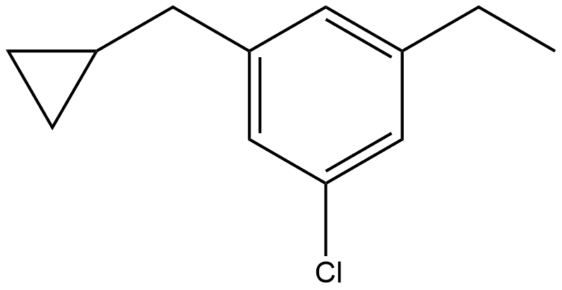 1-Chloro-3-(cyclopropylmethyl)-5-ethylbenzene Structure