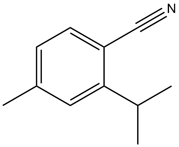 4-Methyl-2-(1-methylethyl)benzonitrile Structure