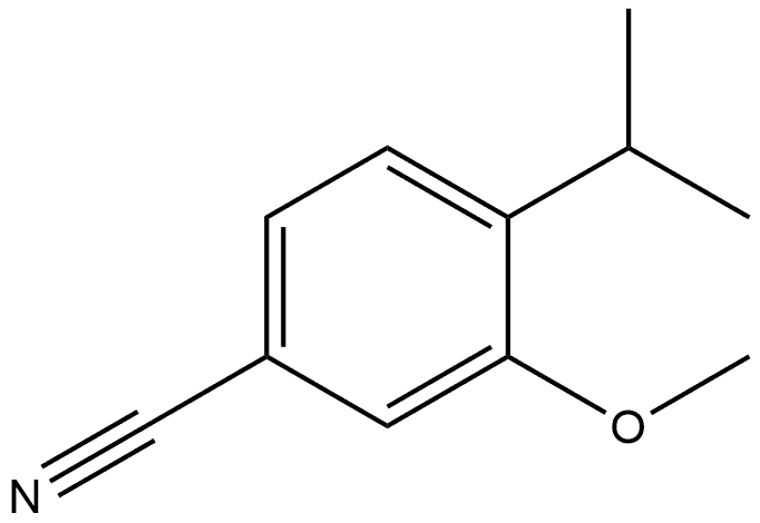 3-Methoxy-4-(1-methylethyl)benzonitrile Structure