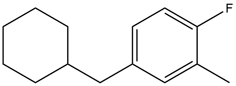 4-(Cyclohexylmethyl)-1-fluoro-2-methylbenzene Structure