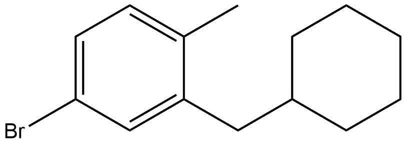 4-Bromo-2-(cyclohexylmethyl)-1-methylbenzene Structure