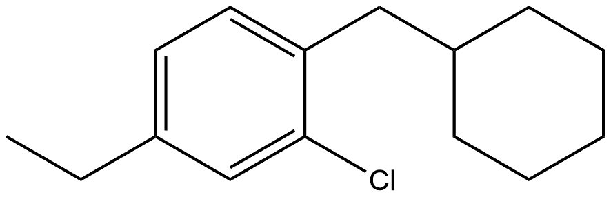 2-Chloro-1-(cyclohexylmethyl)-4-ethylbenzene Structure