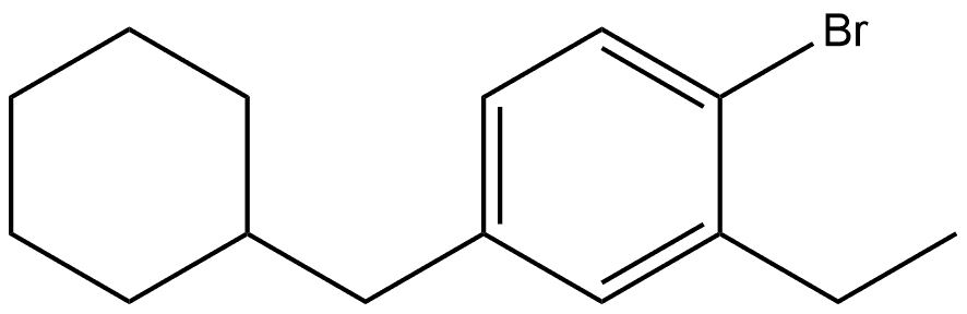 1-Bromo-4-(cyclohexylmethyl)-2-ethylbenzene Structure