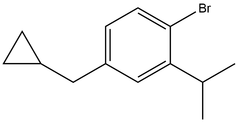 1-Bromo-4-(cyclopropylmethyl)-2-(1-methylethyl)benzene Structure