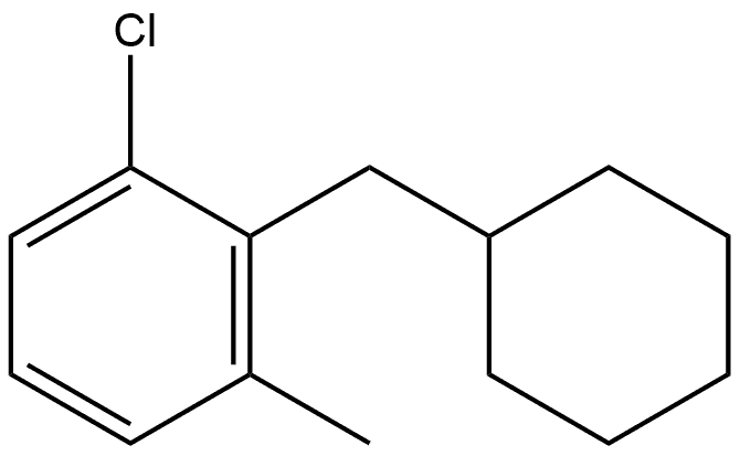 Benzene, 1-chloro-2-(cyclohexylmethyl)-3-methyl- Structure