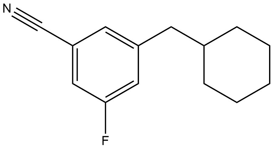 3-(Cyclohexylmethyl)-5-fluorobenzonitrile Structure