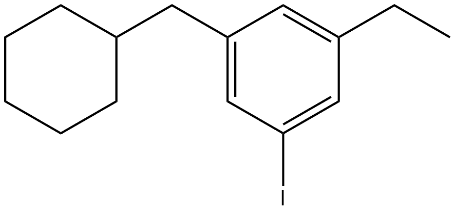 1-(Cyclohexylmethyl)-3-ethyl-5-iodobenzene Structure