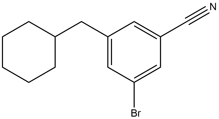 3-Bromo-5-(cyclohexylmethyl)benzonitrile Structure