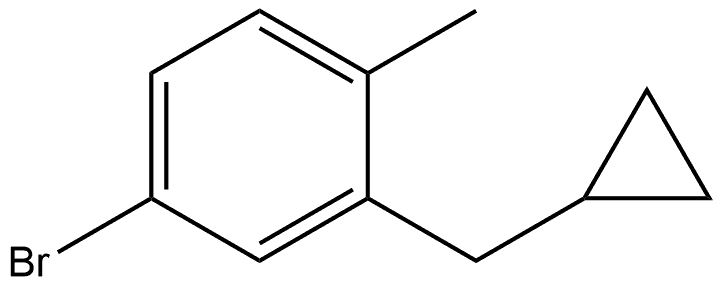 4-bromo-2-(cyclopropylmethyl)-1-methylbenzene Structure