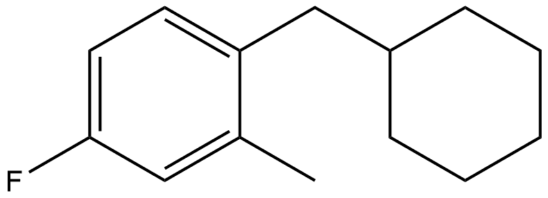 1-(Cyclohexylmethyl)-4-fluoro-2-methylbenzene Structure